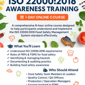 ISO 22000:2018 & ISO/TS 22002-1:2009 Training